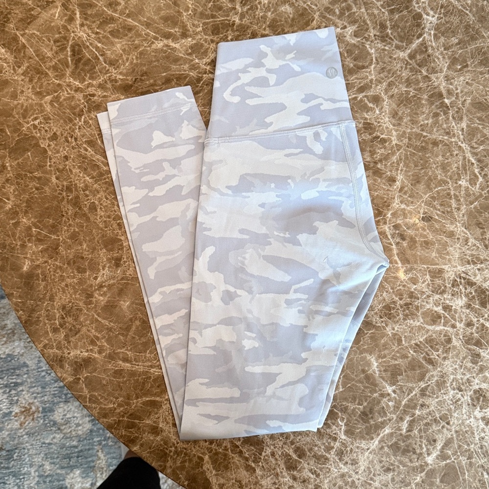 lululemon athletica Camouflage Leggings - White and Gray